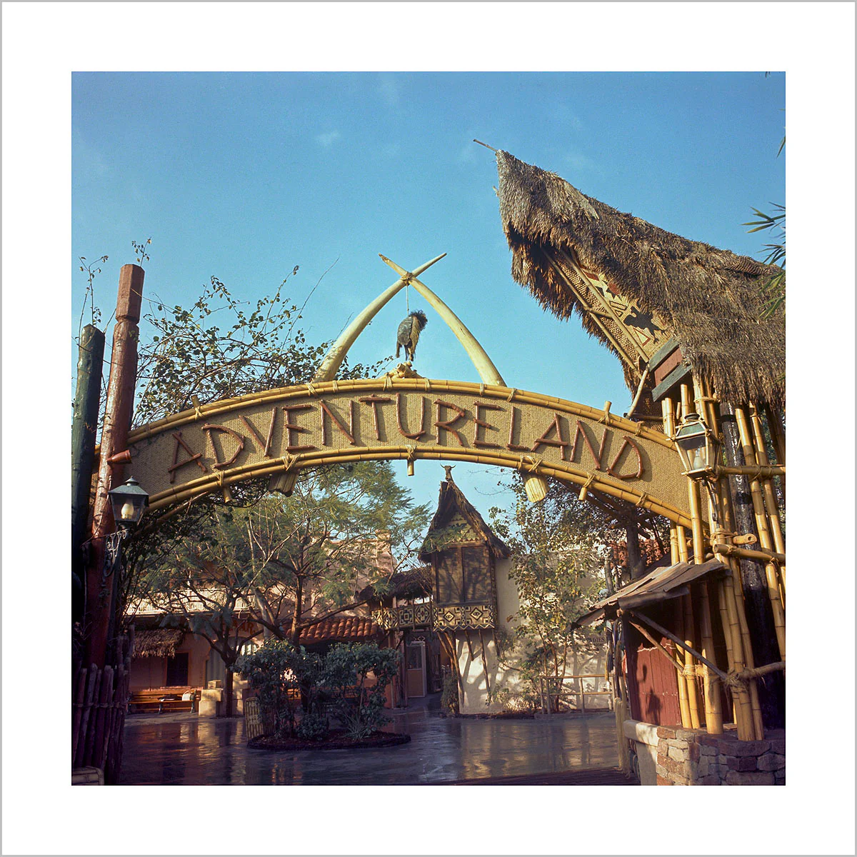 "Adventureland Entrance Sign, Disneyland Park" from Disney Photo Archives