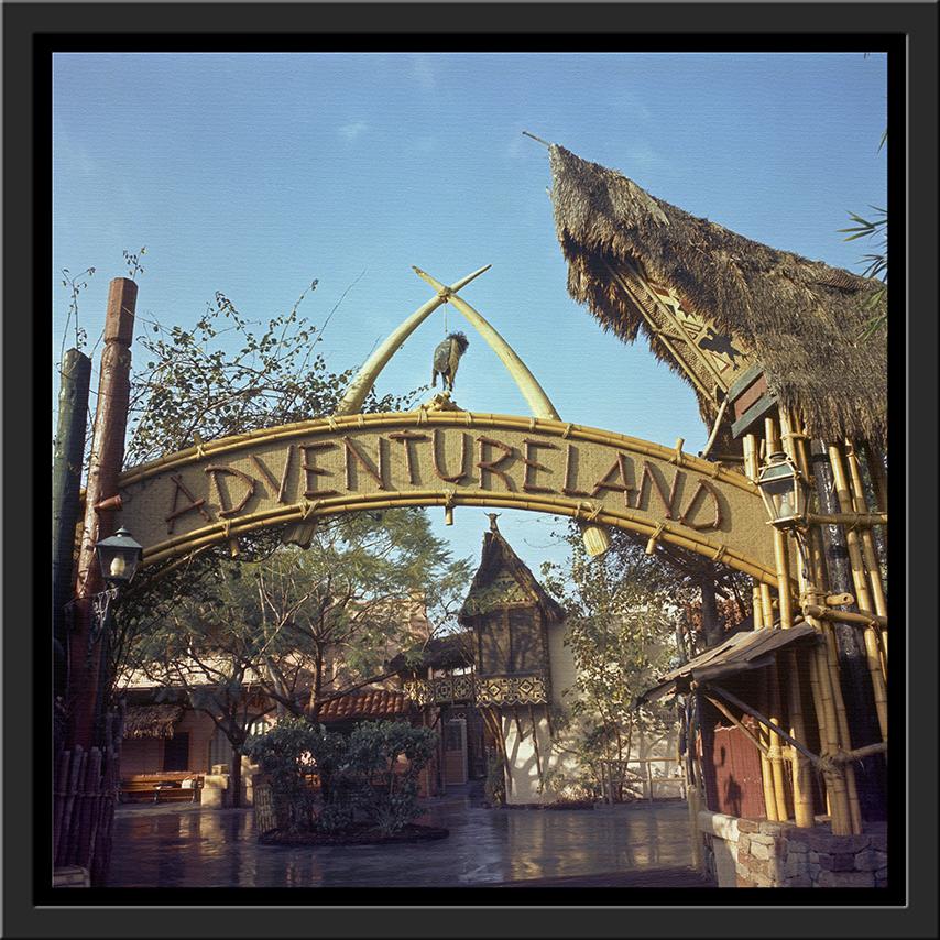 "Adventureland Entrance Sign, Disneyland Park" from Disney Photo Archives - Image 12