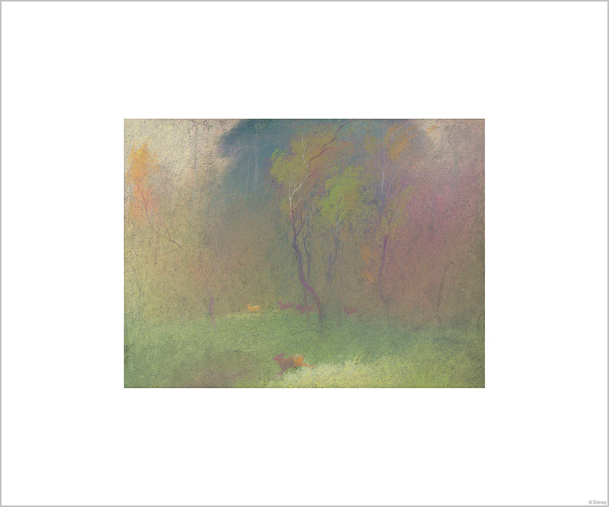 "Bambi Visual Development - 32" Concept Art by Tyrus Wong