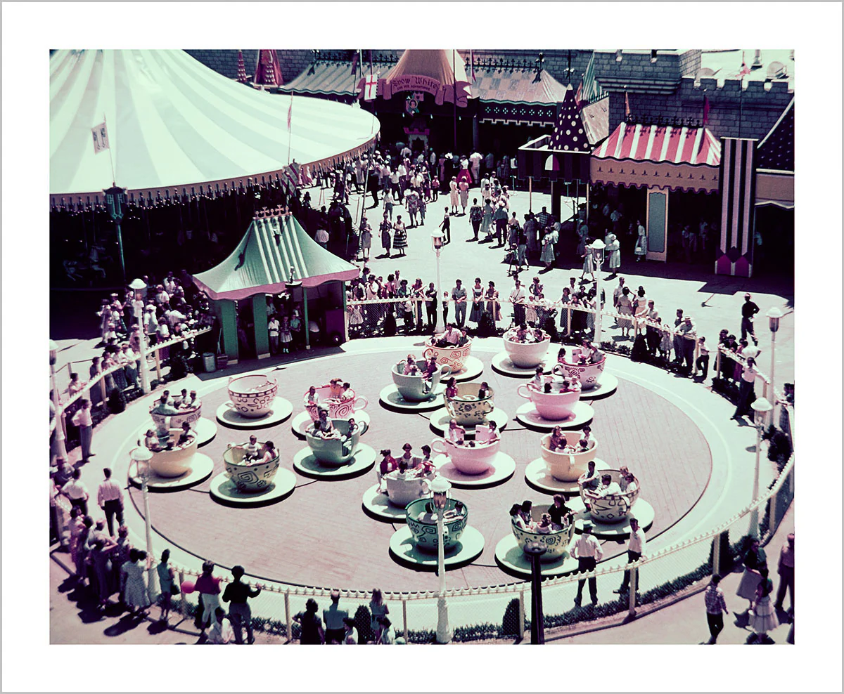 "Disneyland Mad Tea Party Color" from Disney Photo Archives